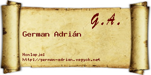 German Adrián névjegykártya