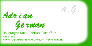 adrian german business card